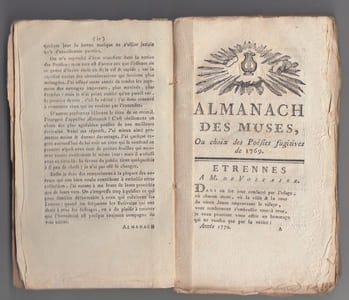 Almanach des Musees 1770 ou Choix des Poésies fugitives de 1769 -