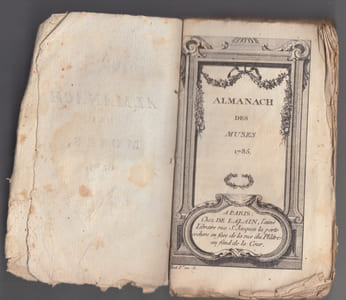 ALMANACH DES MUSES 1785 Ou Choix des Poesies Fugitives de 1784,exemplaire incomplet