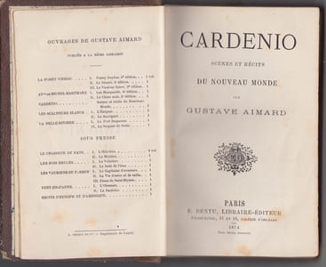 CARDENIO - scènes et rècits du Nouveau Monde