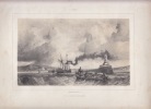 Vue du port de Boulogne LITHOGRAPHIE. ISABEY, LOUIS GABRIEL EUGENE