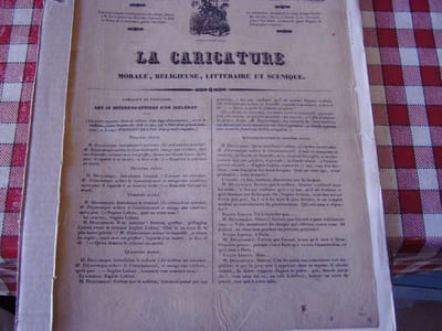 La Caricature morale, religieuse, littéraire et scénique,journal fondé et dirigé par Ch.Philipon,Seconde année,tome Quatrieme,N° 92,9 aout 1832