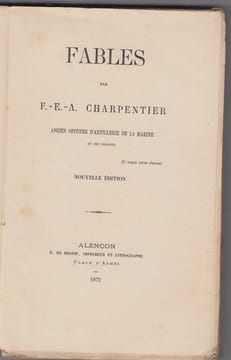 Fables, par F.-E. Charpentier,... Nouvelle edition.. Charpentier,François-Emmanuel-Alexandre