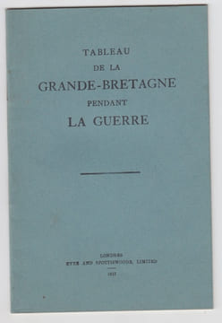 TABLEAU DE LA GRANDE BRETAGNE PENDANT LA GUERRE. COLLECTIF