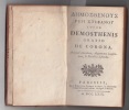 D mosth nous peri stephanou logos. Demosthenis Oratio de corona. accuratè emendata, argumento locupletata, & partibus distincta.mosth nous peri ...