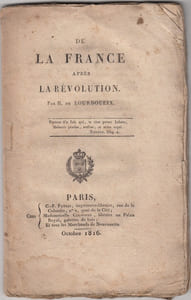 DE LA FRANCE APRES LA REVOLUTION