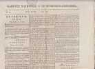 gazette nationale ou le moniteur universel,17 Juillet 1808,Un journal , 29,5 x 45,5 cm , de 4 pages .. Gazette Nationale ou le Moniteur Universel