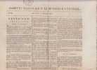 gazette nationale ou le moniteur universel,15 decembre 1808,Un journal , 29,5 x 45,5 cm , de 4 pages .. Gazette Nationale ou le Moniteur Universel