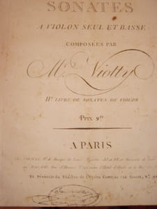 6 (six) sonates a violon seul et basse relié avec Viotti,6 (six) sonates a violon seul et basse