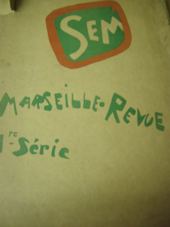 Album n°7  Marseille-Revue 1ère série - (1898) 14 Lithographies. couverture conservée et texte de presentation ( préface),aux bords effrangés. SEM ...