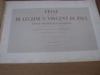 FRISES de la nef DE L’EGLISE Saint PAUL de Paris 14 planches - Peintures murales executees dans l’Eglise Saint Paul reproduites en lithographie par l’auteur