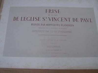FRISES de la nef DE L’EGLISE Saint PAUL de Paris 14 planches - Peintures murales executees dans l’Eglise Saint Paul reproduites en lithographie par l’auteur