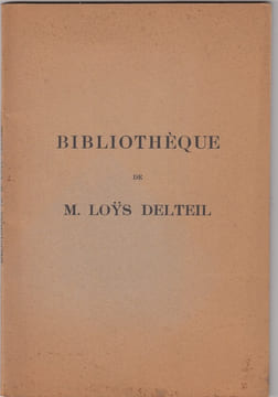 Catalogue de Livres relatifs aux beaux-arts. Gravure - Peinture provenant de la bibliothèque de Feu M. Loys Delteil. BIBLIOTHEQUE LOYS DELTEIL.