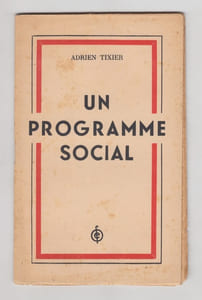 UN PROGRAMME SOCIAL - discours tenu .à ALGER le  10.10.43 