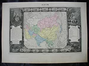 ASIE,Carte : DRESSEE EN 1845 par COMBETTE  . LEVASSEUR V.
