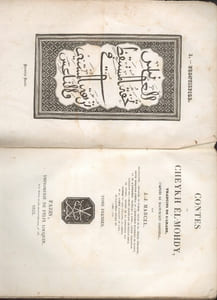 Contes de Cheykh El-Mohdy, traduit de l'arabe d'après le manuscrit original.par MARCEL (Jean-Joseph); TOME 1 seul,