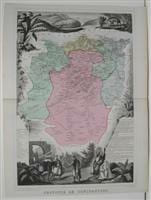 CARTE GEOGRAPHIQUE PROVINCE DE CONSTANTINE D'apr&egrave;s la carte de Cassini , du d&eacute;pot de la guerre , des ponts et chauss&eacute;es et de la marine par M. ...