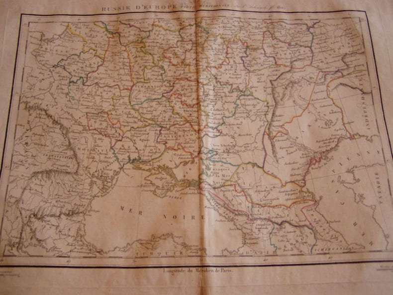 CARTE GEOGRAPHIQUE:: RUSSIE D’EUROPE. Vaugondy, Robert de, Didier - Delamarche, Charles Francois