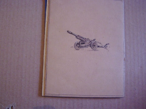Album Croquis et dessins de campagne le Rhin , croquis a la plume guerre 1945 Allemagne signé J.M.COMBALAT. Album original GUERRE 1945 Rhin ...