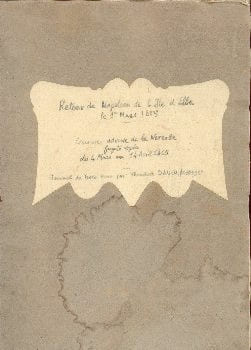 MANUSCRIT journal de bord  de la frégate La NEREIDE du 4 mars au 14 avril 1815,croisiére adverse de la fregate royale, lors du retour de Napoleon de ...