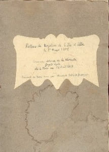 MANUSCRIT journal de bord de la frégate La NEREIDE du 4 mars au 14 avril 1815,croisiére adverse de la fregate royale, lors du retour de Napoleon de l’Ile d’Elbe le 1 mars 1815,tenu par l’enseigne Theodore David (1791- 1853),Enseigne de Vaisseau sous Napoléon 1er