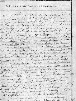 MANUSCRIT journal de bord  de la frégate La NEREIDE du 4 mars au 14 avril 1815,croisiére adverse de la fregate royale, lors du retour de Napoleon de ...