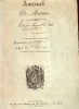 Journal de bord du 14 octobre au 20 Novembre 1825, tenu par Theodore David,(1791- 1853),Enseigne de Vaisseau sous Napoléon 1er. Lieutenant de vaisseau ...