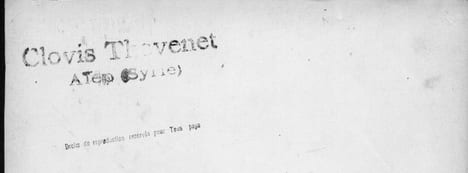 LOT 8 photographies originales timbrées au dos Clovis Thevenet photographe Alep Syrie. Clovis Thevenet photographe Alep Syrie