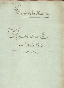 Vivres de la Marine - Adjudications pour l’année 1813