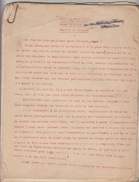 Signé Jules Cesar,TAPUSCRIT Original de Charles de Richter, signé Jules Cesar, Roman policier sur la Résistance, inédit.- provenance archives Charles ...