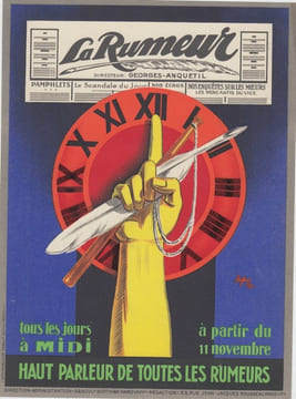 Affiche originale signée SEPO : la Rumeur tous les jours a midi,a partir du 11 novembre haut parleur de toutes les rumeurs. Affiche originale signée ...
