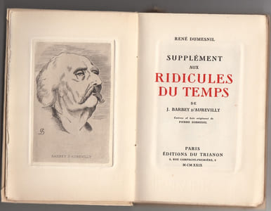 Supplément aux ridicules du temps de Jules Barbey d' Aurevilly.