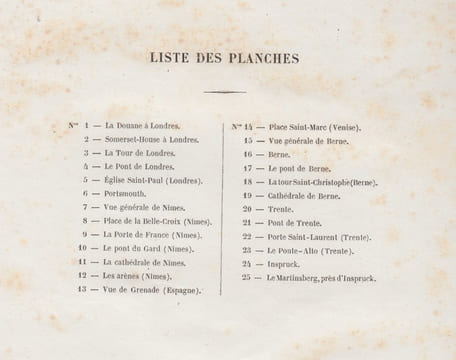 Vues et Monuments. Angleterre. - France. - Espagne. - Italie. - Suisse. - Tyrol.ALBUM. ALBUM gravures