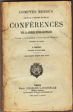 COMPTES RENDUS Conférences sur la guerre Russo-Japonaise faites a l'académie d'état-major Nicolas. 4e fasc., Bataille de Liao-Iang.. Conférences sur ...