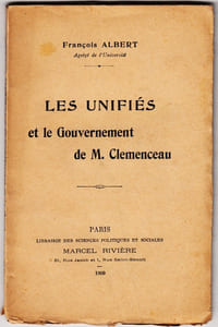 Les unifiés et le gouvernement de M. Clémenceau