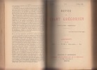 REVUE du Chant Grégorien. Publication Mensuelle. 3e Année 1894/1895 : 191 pages. 4e Année 1895/96 : 188 pages.. REVUE du Chant Grégorien. Publication ...