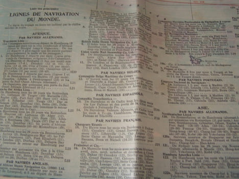 Carte du monde bi face Amerique nord sud et Europe Afrique,Asie, Australie texte en français -Large Map CHART OF THE WORLD STEAMER ROUTES . SCARBOROUG ...