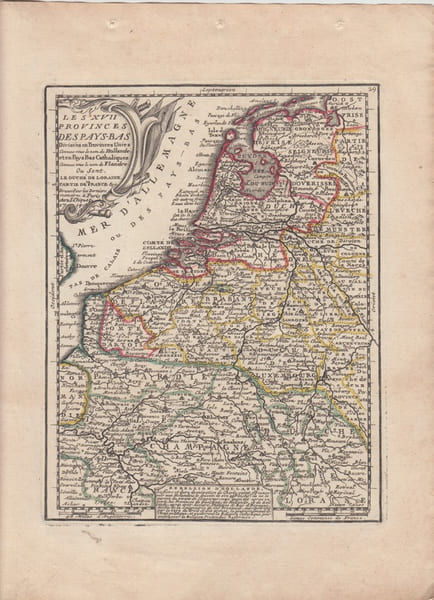 LES XVII PROVINCES DES PAYS BAS divis&eacute;es en Provinces unies connues sous le nom de Hollande  et en Pays Bas catholiques connues sous le nom de ...