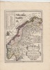Le Royaume de Norwege Divise en ses cinq Principaux Gouvernements dréssé sur les derniers memoires-Carte gravée d'époque coloris époque avec feuillet ...