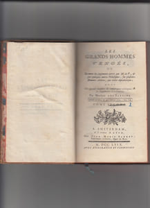 Les grands hommes vengés ou Examen des jugements portés par M. de V., & par quelques autres Philofophes, sur plusieurs Hommes célebres, par ordre alphabétique; Avec Un grand nombre de remarques critiques & de Jugements Littéraires. Par Monfieur des Sablons.