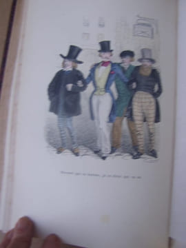 Cent Proverbes -Texte par trois têtes dans un bonnet.- planches en couleurs.. GRANDVILLE, QUITARD Pierre-Marie (1792-1882).etc