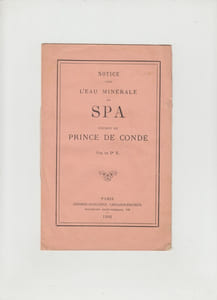 Notice sur l'eau minérale de Spa : Pouhon du Prince de Condé
