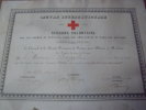 Croix Rouge 1871 diplome. 