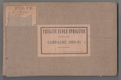 FREGATE ECOLE IPHIGENIE CAMPAGNE 1890-91,manuscrit marine ecole navale : exercices sur la carte éxecutés en 1897