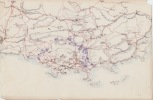 FREGATE ECOLE IPHIGENIE CAMPAGNE 1890-91,manuscrit marine ecole navale : exercices sur la carte éxecutés en 1897. manuscrit marine