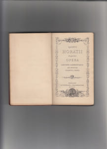Quinti Horatii, Flacci Opera. Cum novo commentario ad modum Joannis Bond - Incunable de la photographie.