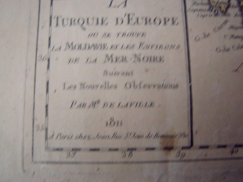 carte La Turquie d'Europe ou se trouve la Moldavie et les environs de la Mer-Noire suivant les nouvelles observations ,Document cartographique / Par ...