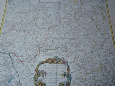 carte geographique PARTIE ORIENTALE DU GOUVERNEMENT GENERALE DE LA GUIENNE ou se trouvent le Quercy et le Rouergue