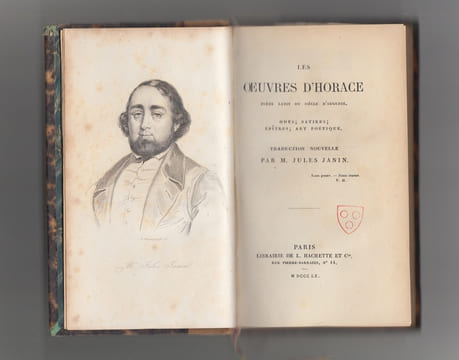 LES OEUVRES D'HORACE, POÈTE LATIN DU SIÈCLE D'AUGUSTE. ODES, SATIRES, ÉPÎTRES, ART POÉTIQUE.exemplaire truffé de 2 lettres autographes signées,l'une ...