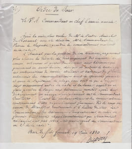 Amiral Duperré (Guy-Victor Duperré) ordre du jour armée afrique 1830 conquéte algerie Ordre du jour de l'amiral Duperré; 19 juin 1830