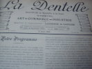 Dentelle et broderie : "La dentelle" : journal artistique, industriel et féminin.. Dentelle et broderie- Laurence de Laprade.